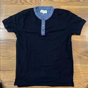 Dapper Boi Black and Blue Henley Tee